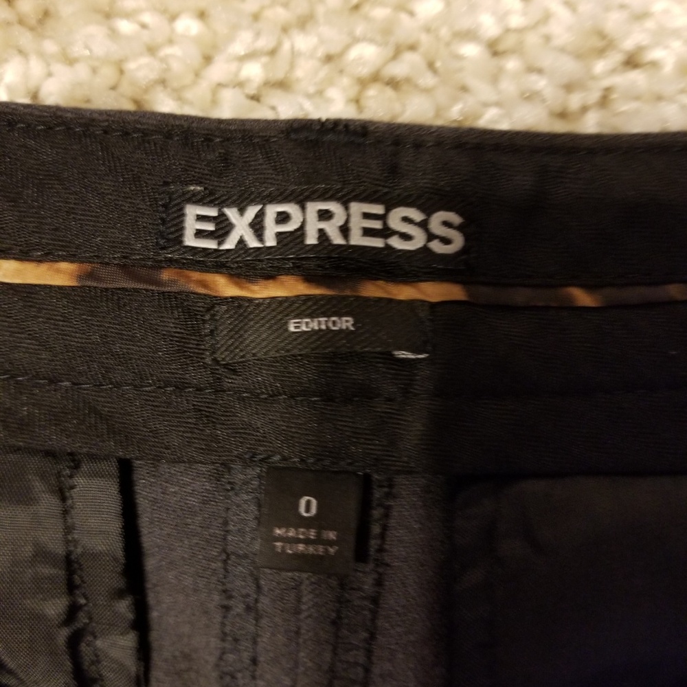 Express Editor Work Slacks In Dark Grey - Size 0 - image 2